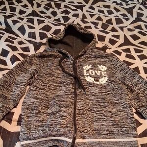 Womans Gray Love Hoodie